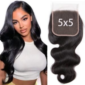 5*5 Body Wave Lace Closure Wig Natural look with soft, wavy texture