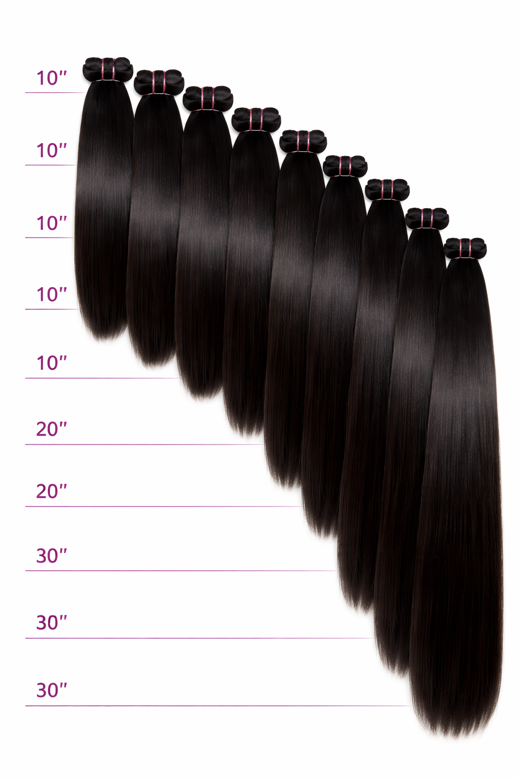 Bundle Mèche Lisse Double Drawn – 100% Cheveux Humains – Tissage France – Image 2