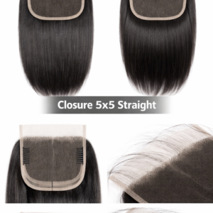 Closure Lace 5×5 Lisse – 100% Cheveux Humains Naturels – Dès 25 €