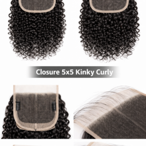 Closure Lace 5×5 Kinky Curly – Afro Naturel 100% Humain – France Dès 30 €